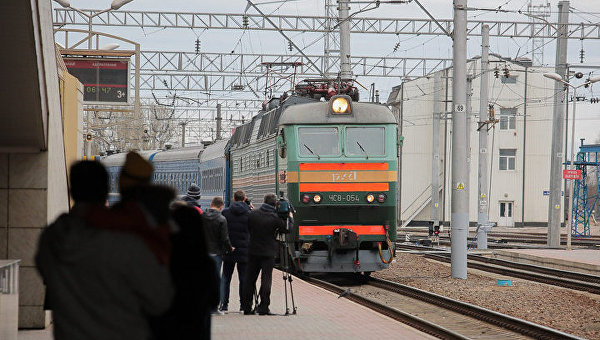Прибытие поезда в Беларуси