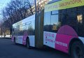 В Киеве произошла курьезная авария троллейбуса