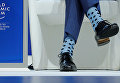 Носки Джастина Трюдо во время выступления на Всемирном экономическом форуме в Давосе