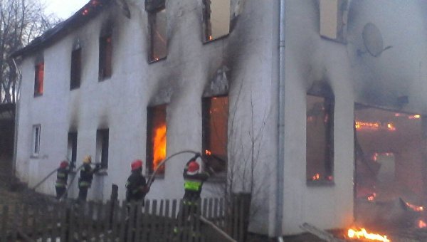 На месте пожара во Львовской области