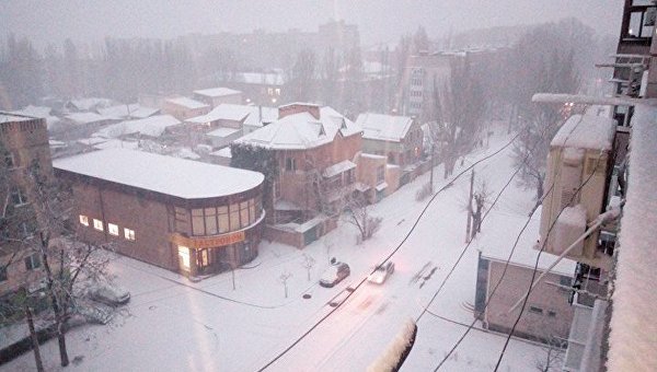 Снегопад в Николаеве, 6 февраля 2018