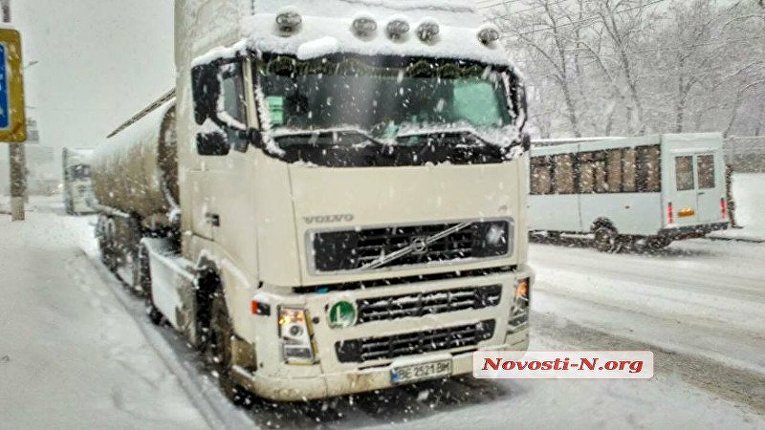Снегопад в Николаеве, 6 февраля 2018