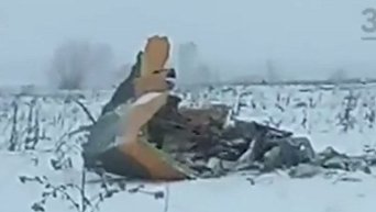 Первые кадры с места катастрофы Ан-148