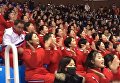 Северокорейские болельщицы произвели фурор на Олимпиаде. Видео