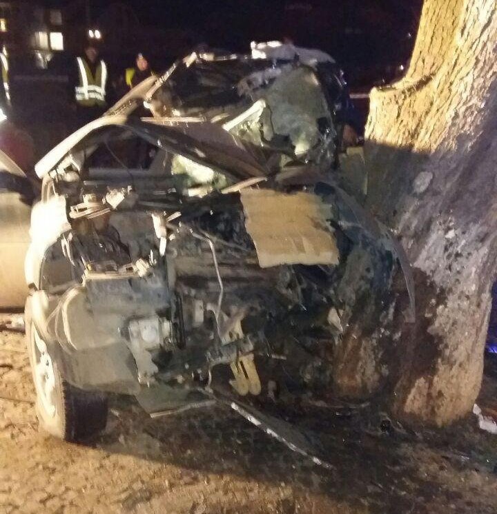 В Ужгороде автомобиль влетел в дерево, есть жертвы