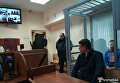 Судебное заседание по делу контрактника ВСУ Владимира Балабуха (в синей кофте), которого подозревают в убийстве человека в Киеве