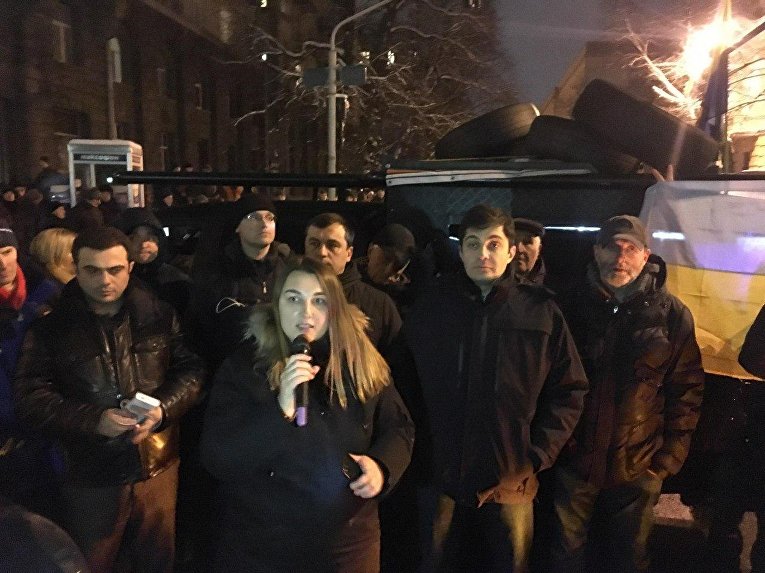Митинг сторонников Саакашвили под АП, 12 февраля 2018