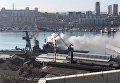 Пожар на противолодочном корабле ВМС России Маршал Шапошников