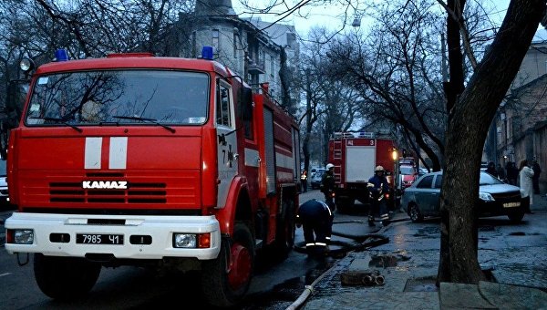 На месте пожара в Одессе