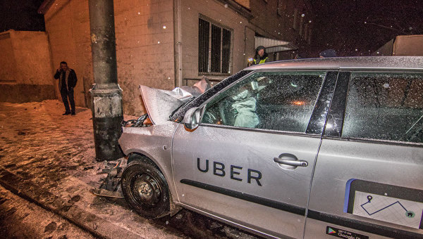 В Киеве произошло ДТП с машиной Uber