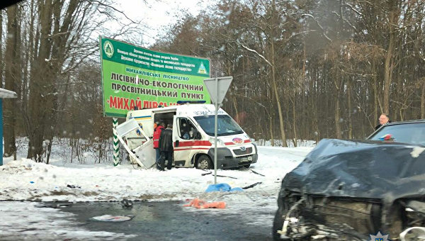 Скорая помощь попала в аварию в Винницкой области