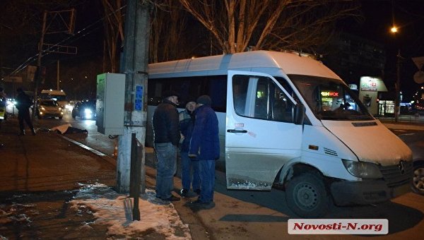 На месте смертельного ДТП в Николаеве, 25 февраля 2018
