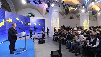 Петр Порошенко на пресс-конференции в Киеве, 28 февраля 2018 года
