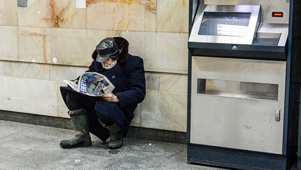 Бездомные в киевском метро