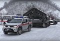 Последствия снегопада в Донбассе