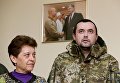 Встреча освобожденных пограничников Игоря Дзюбака и Богдана Марцоня в Киеве