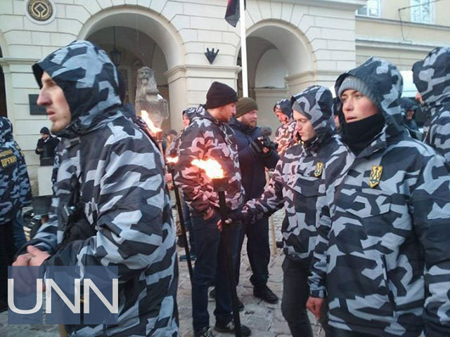 Во Львове прошел факельный марш под антипольскими лозунгами
