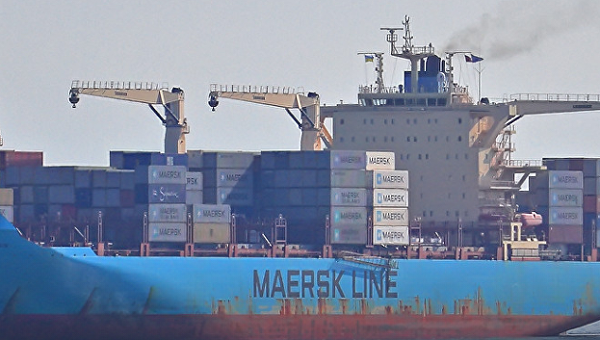 Судно известного датского перевозчика Maersk Line