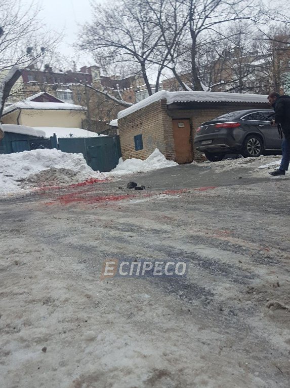 На месте убийства мужчины в центре Киева