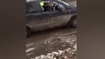 ЧП с водителем-женщиной в Башкирии. Видео