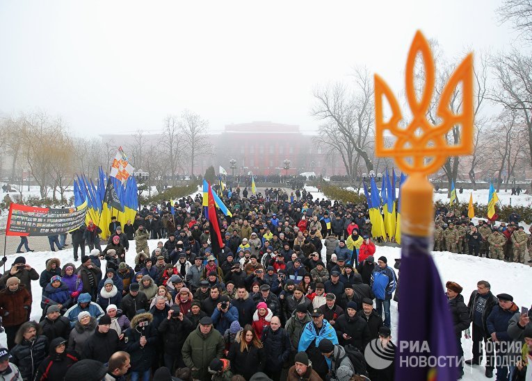 Акция сторонников М. Саакашвили в Киеве