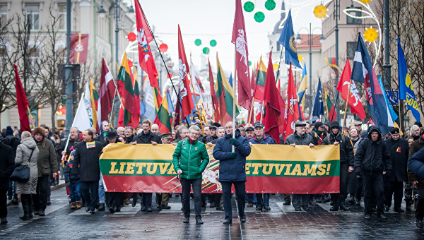 В Вильнюсе прошло шествие националистов