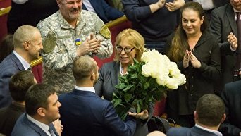 Людмила Денисова в сессионом зале Верховной Рады 15 марта 2018 года
