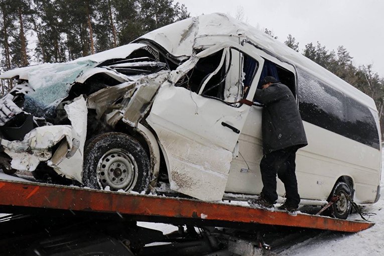Авария микроавтобуса на Житомирской трассе