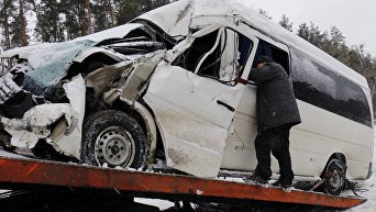 Авария микроавтобуса на Житомирской трассе