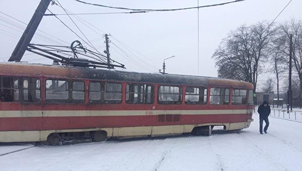 ДТП с участием трамвая в Запорожье, 19 марта 2018