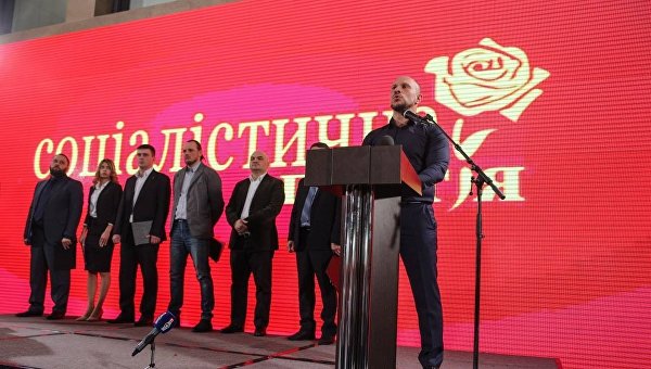 Илья Кива на съезде Социалистической партии