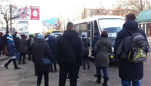 Забастовка маршрутчиков в Николаеве
