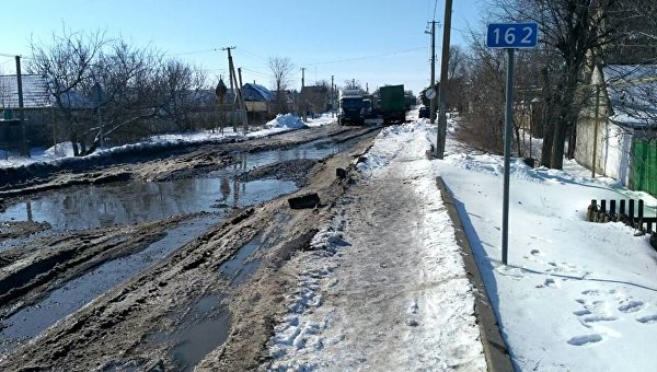 Участок дороги Николаев-Кропивницкий, март 2018