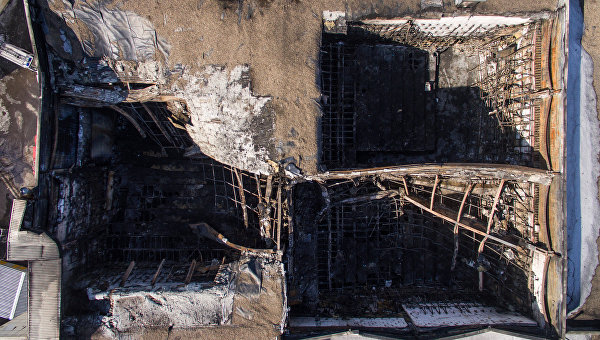 Сгоревшие кинозалы в торгово-развлекательном центре «Зимняя вишня» в Кемерово