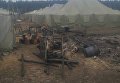 Пожар в палаточном городке воинской части в Черниговской области, 29 марта 2018