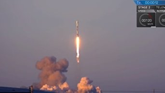 Запуск ракеты Falcon 9 с коммуникационными спутниками Iridium NEXT. Видео