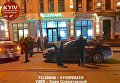 В Киеве дипломатическое авто РФ разбилось возле российского Сбербанка