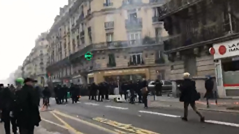 Беспорядки в Париже. Видео