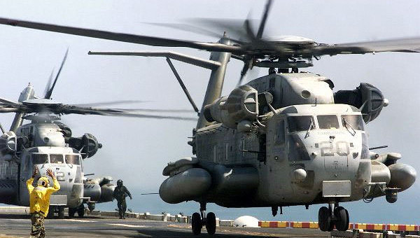 Вертолет CH-53E Super Stallion корпуса морской пехоты США. Архивное фото