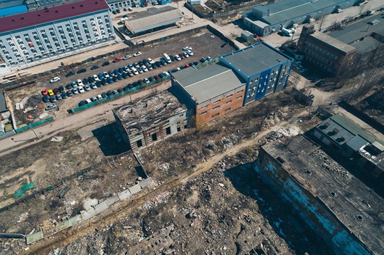 Завод Радикал в Киеве с высоты
