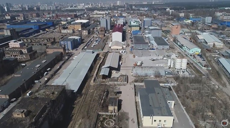Завод Радикал в Киеве с высоты