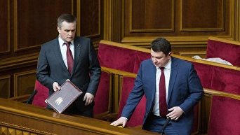 Артем Сытник и Назар Холодницкий пришли на заседание Верховной Рады