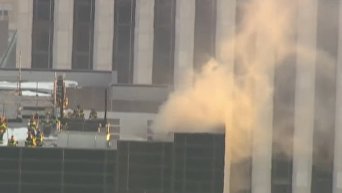 В Нью-Йорке загорелась Trump Tower. Видео