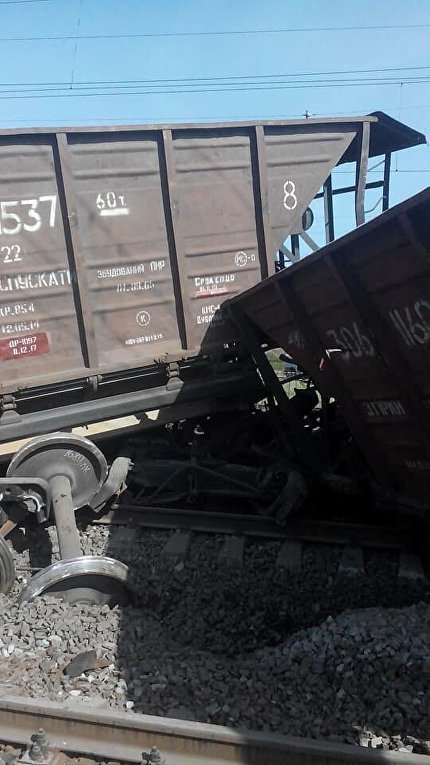 Авария грузового состава во Львовской области