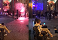 Появились кадры массовой драки возле кафе в центре Киева. Видео