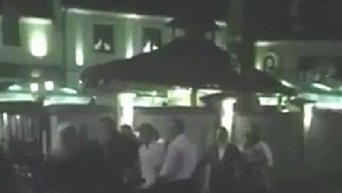 Начало драки во львовском ресторане, в результате которой погиб мужчина. Видео