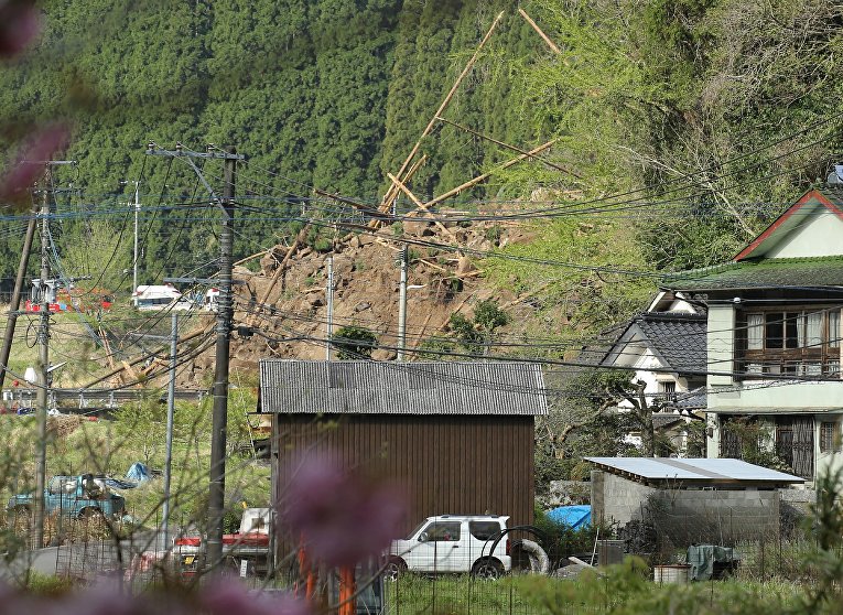 Оползень на юго-западе Японии