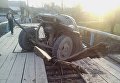 Во Львовской области грузовик провалился на мосту