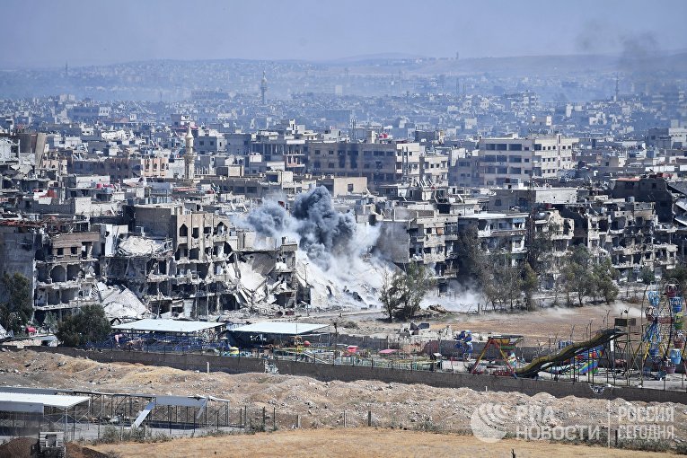 Ситуация в районе лагеря беженцев Ярмук на юге Дамаска