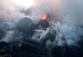 В Черкассах спасатели тушат пожар на складе автопокрышек